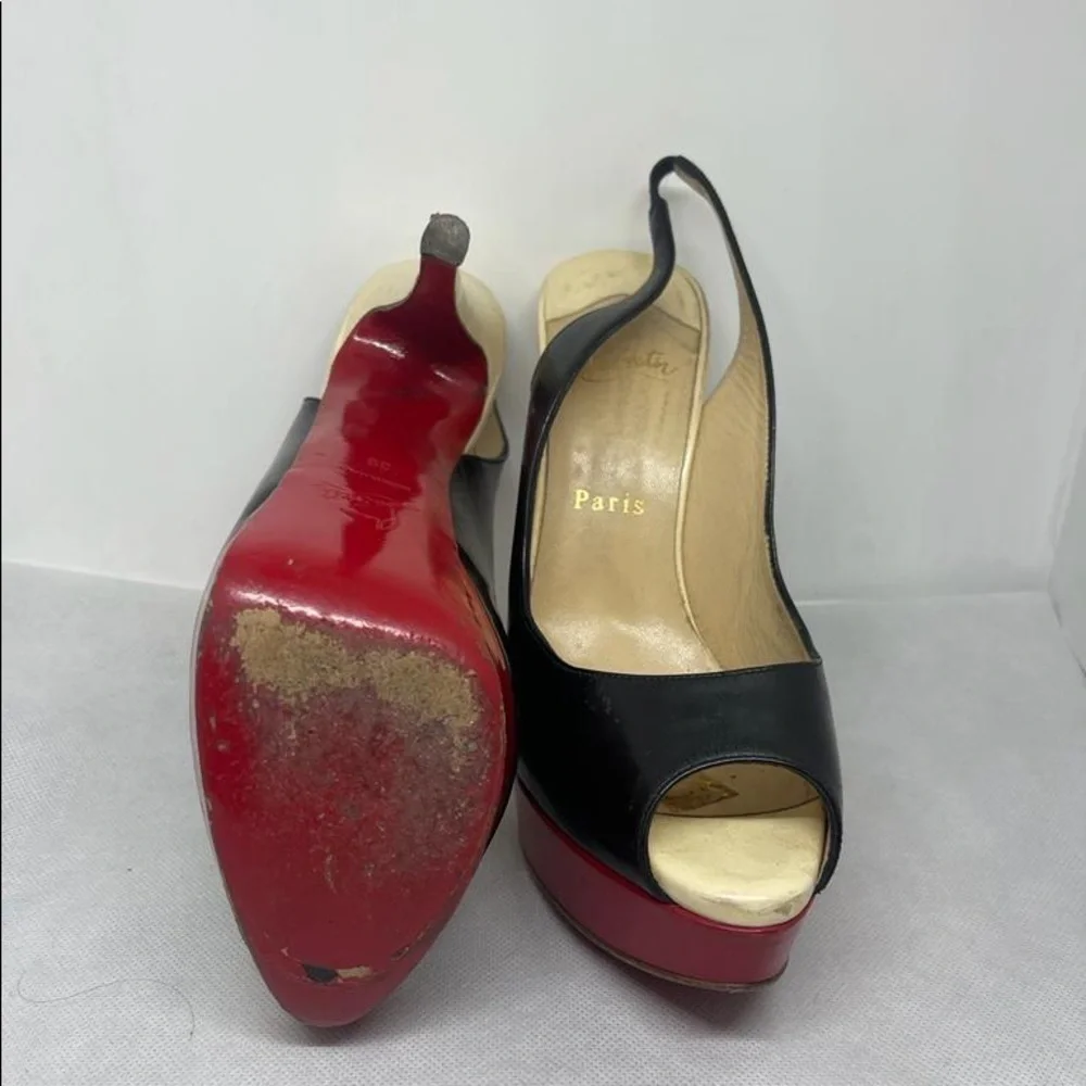 Christian Louboutin Black and Red Platform Heels